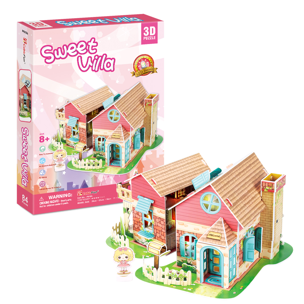 cubicfun-dollhouse-sweet-villa-p615h-3d-puzzle-puppenhaus image 1