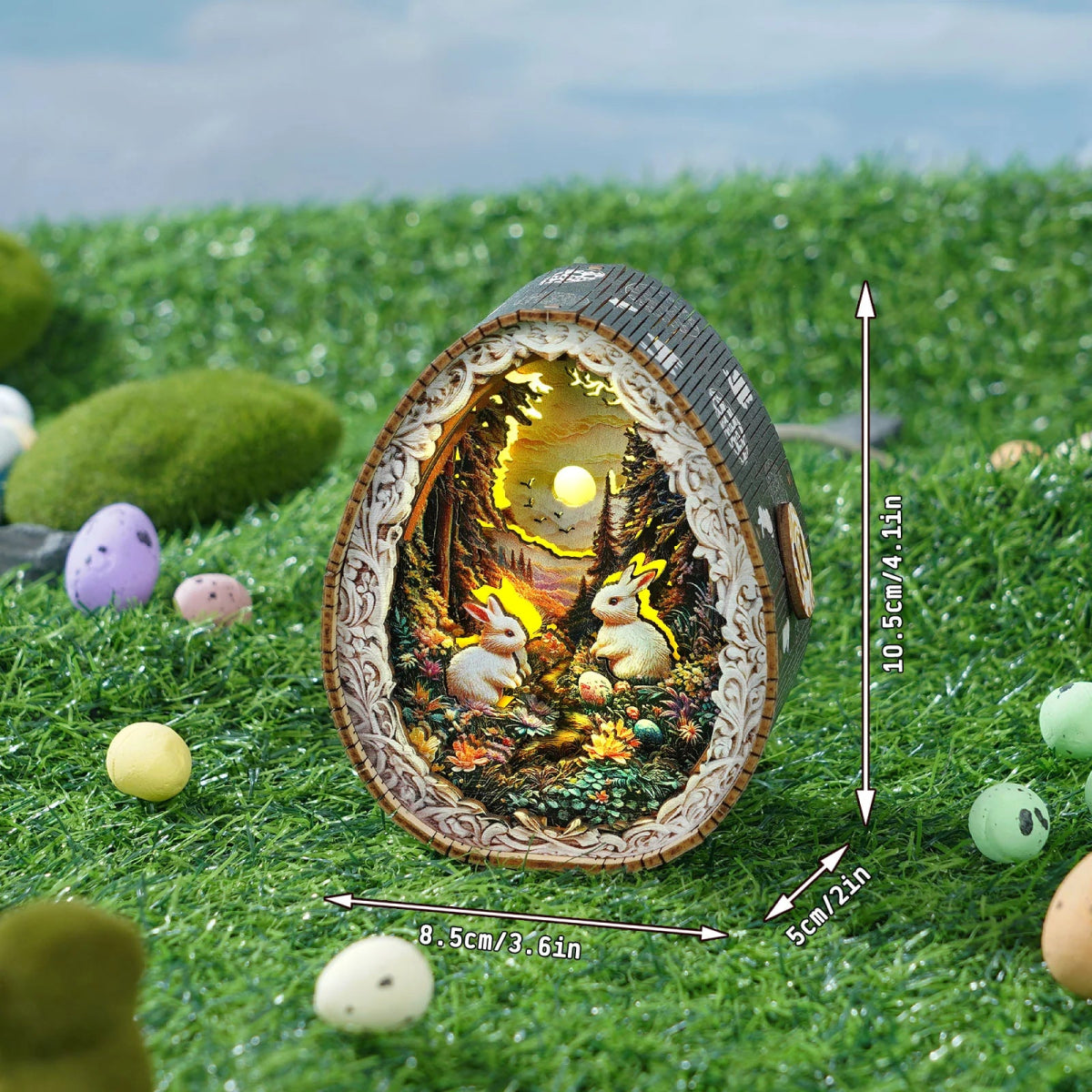 kaayee-night-light-rabbit-forest-3d-holzbausatz-nachtlicht image 3
