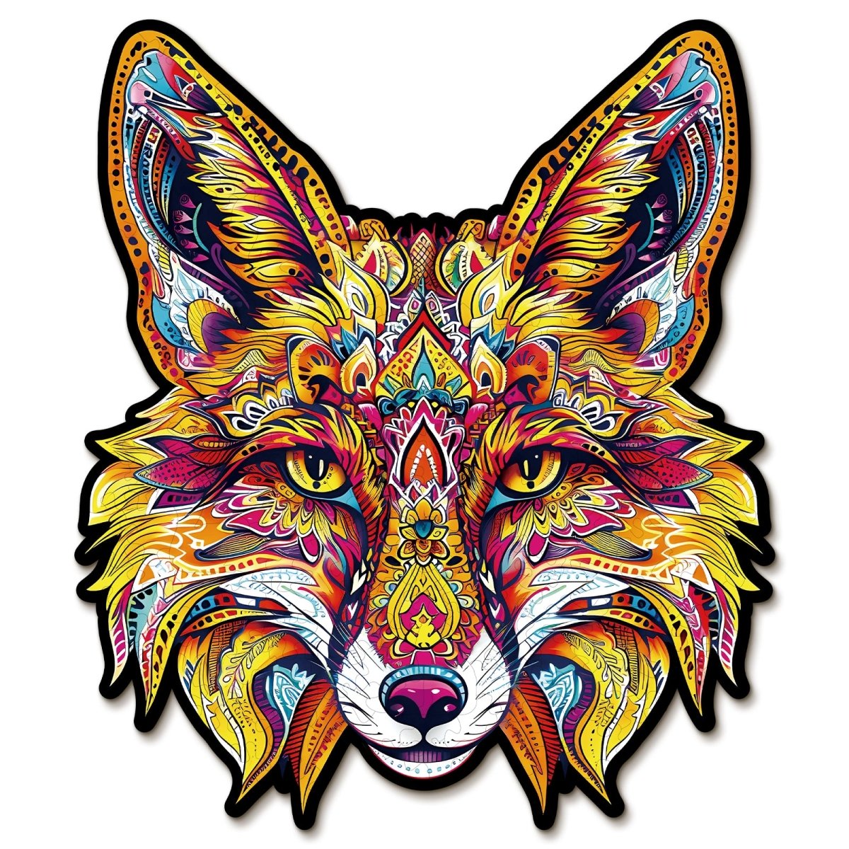 kaayee-wooden-puzzle-fiery-fox-holzpuzzle-m-fuchs-mandala image 1