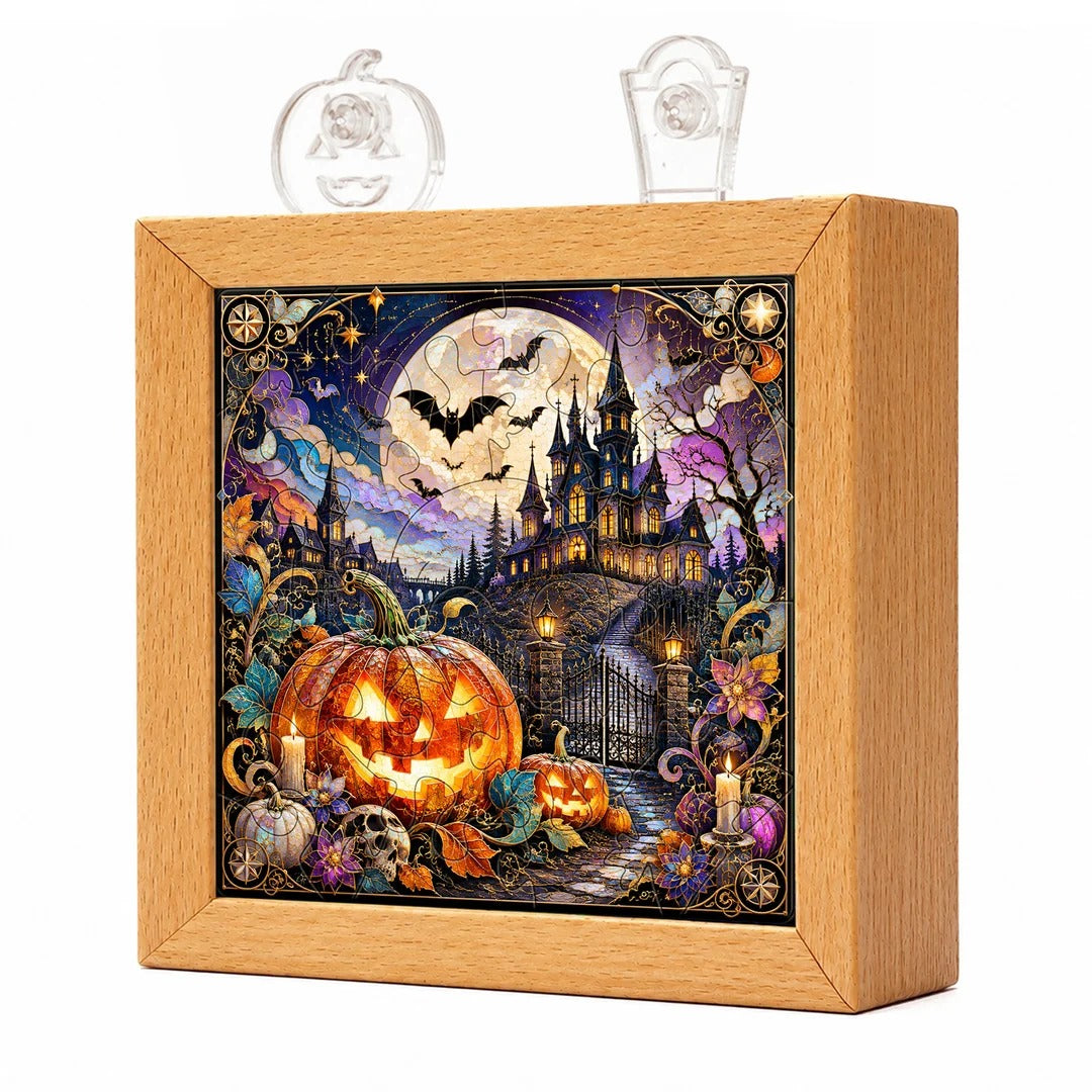kaayee-night-light-halloween-manor-nachtlicht-mit-holzrahmen image 1