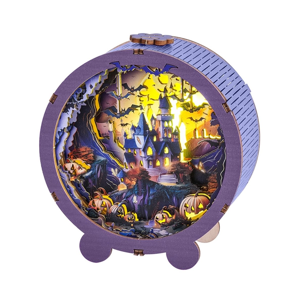kaayee-night-light-halloween-castle-3d-holzpuzzle-nachtlicht image 1