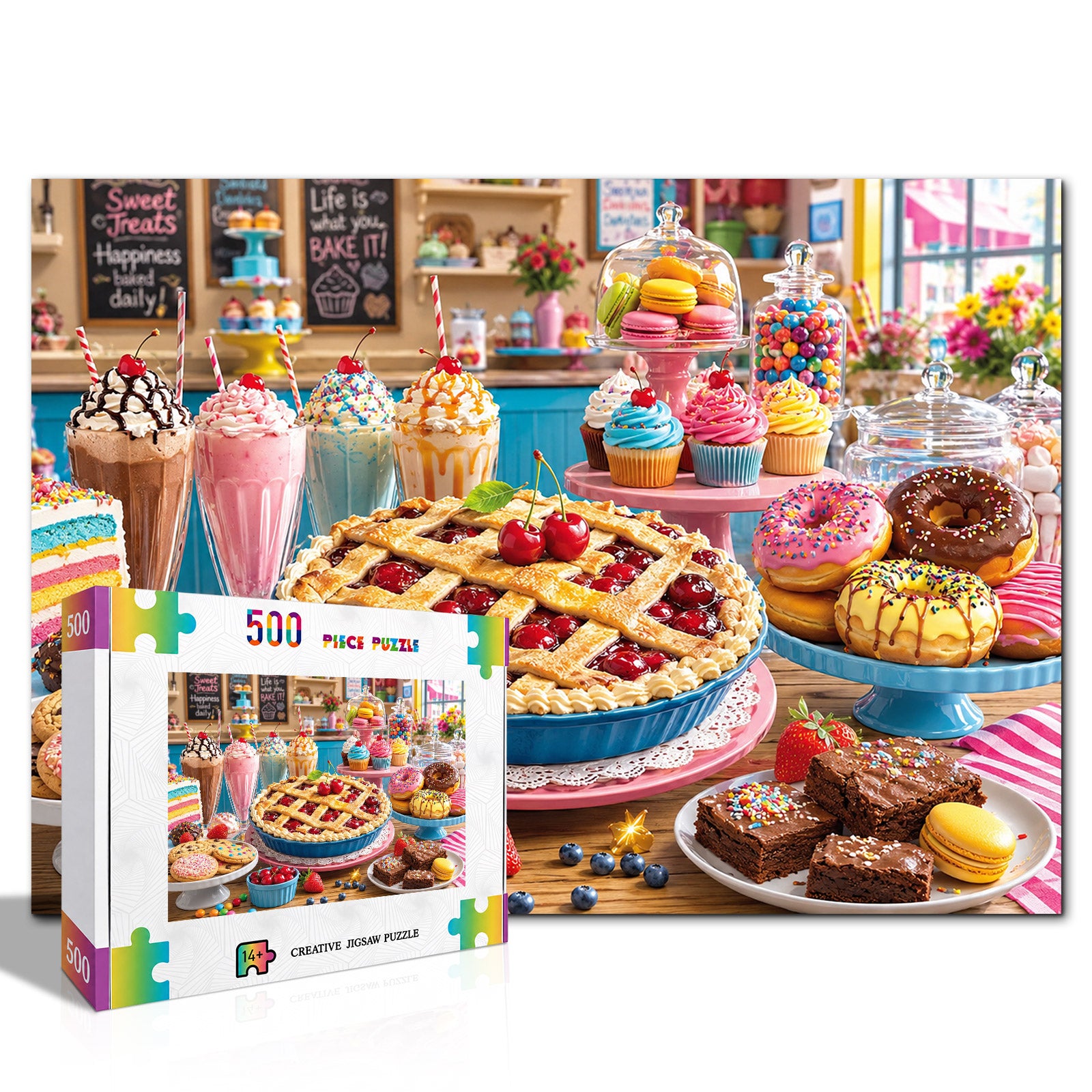 kaayee-cardboard-puzzle-sweet-treats-puzzle-500-teile-donuts image 2