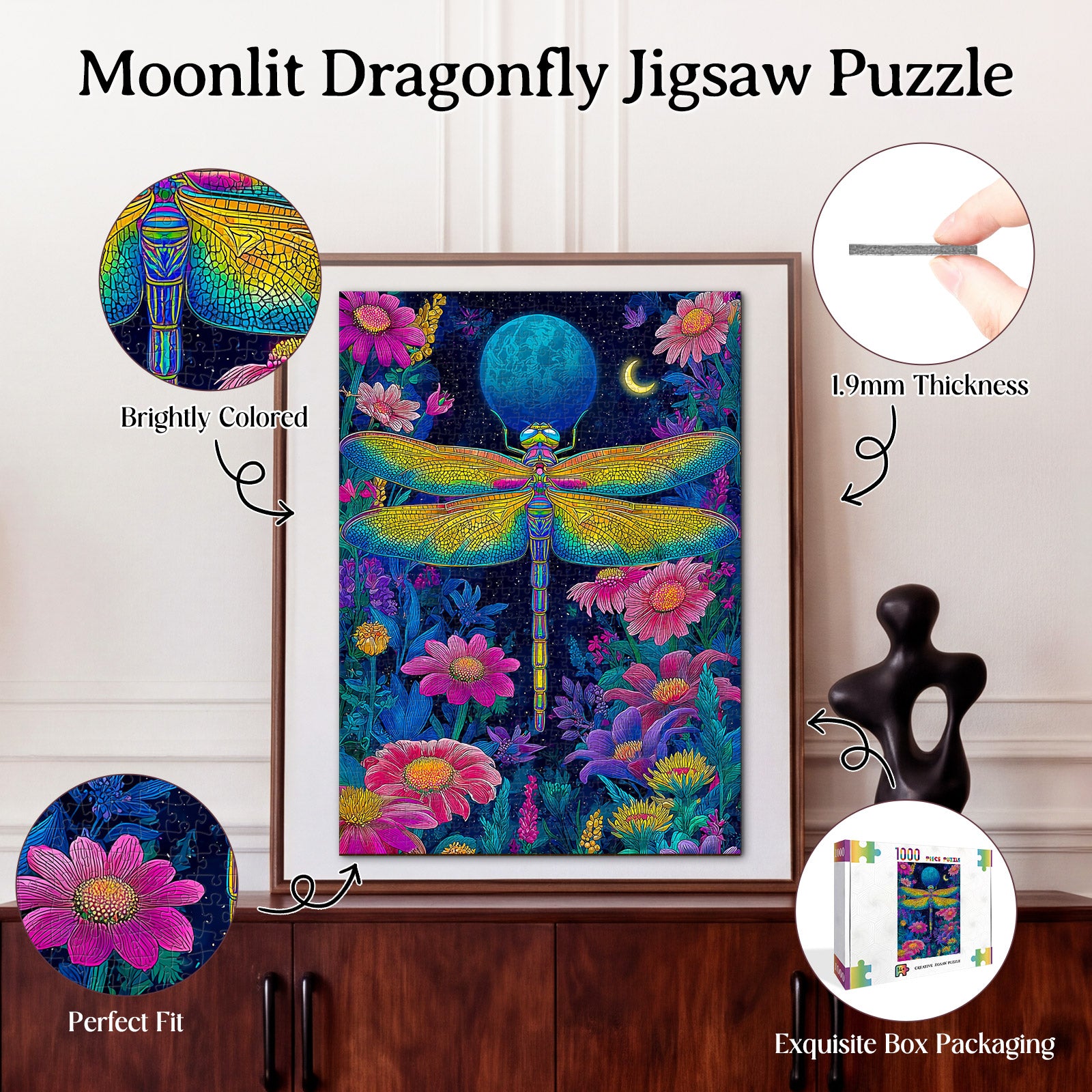 kaayee-cardboard-moonlit-dragonfly-1000-teile-puzzle-eco-white-board image 3
