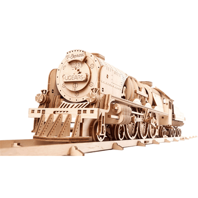 ugears-v-express-dampflokomotive-holzmodell-mit-tender image 5