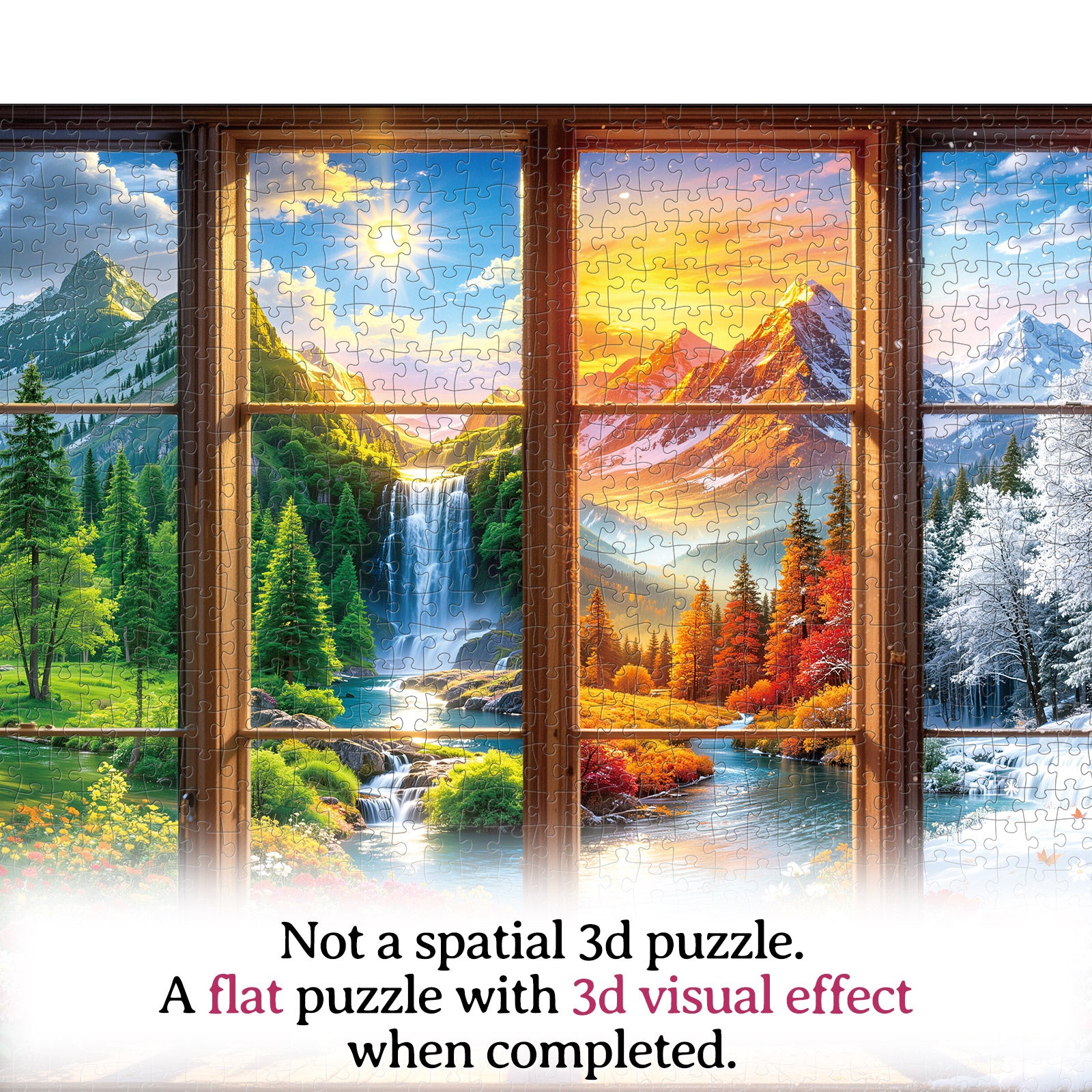 kaayee-cardboard-puzzle-seasons-outside-window-1000-teile image 5