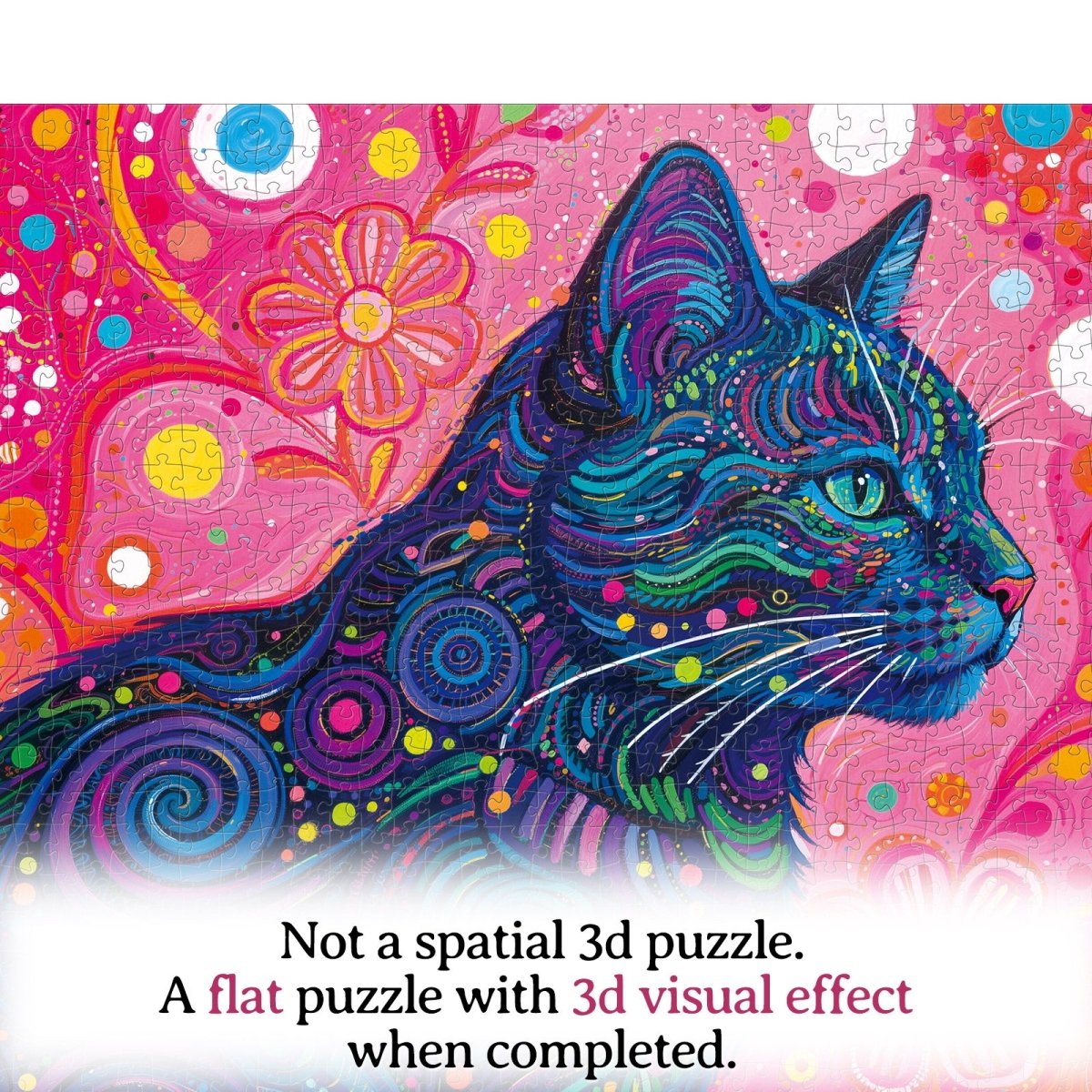 kaayee-cardboard-psychedelic-cat-puzzle-1000-teile-eco-white image 5