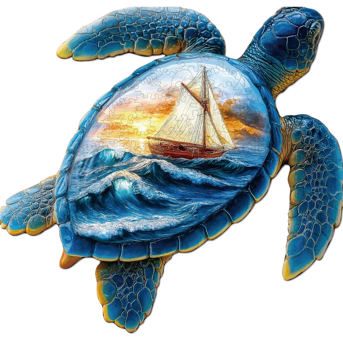 kaayee-wooden-puzzle-wave-voyager-holzpuzzle-schildkr-te-small image 1