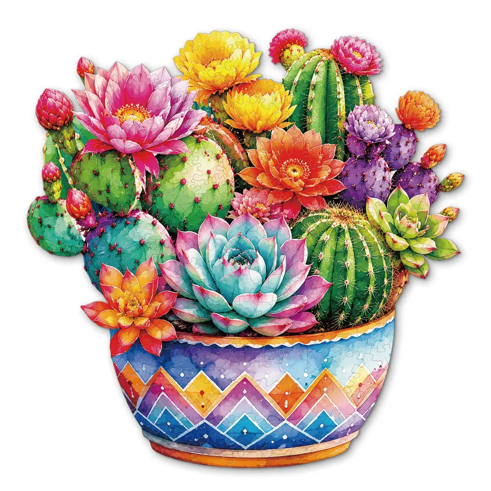 kaayee-bloom-cactus-holzpuzzle-klein-mit-kaktusmotiv image 1
