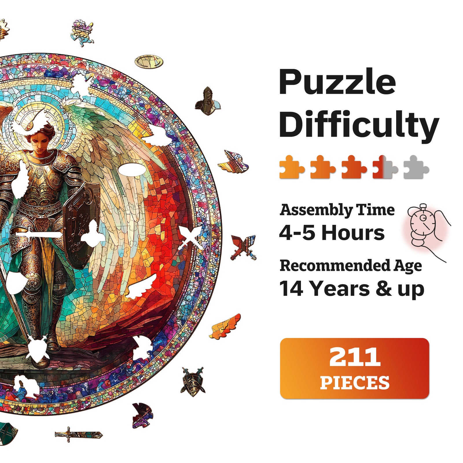 jigfoxy-archangel-holzpuzzle-m-211-teile-tierfiguren image 7
