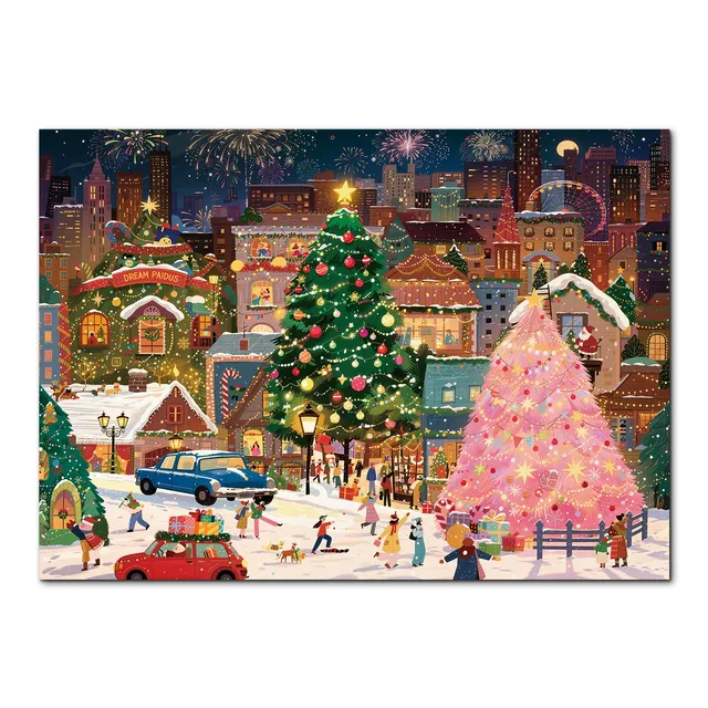 kaayee-snowy-christmas-square-puzzle-1000-teile-standard image 1