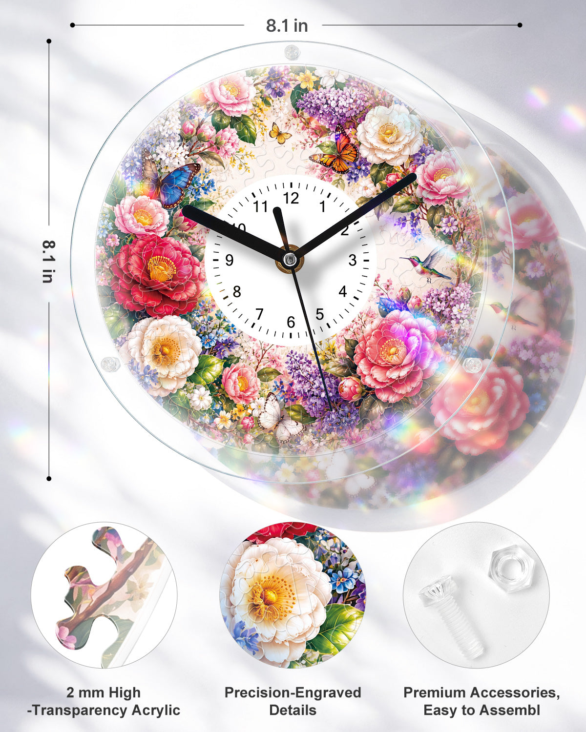 kaayee-clock-kit-enchanted-rose-garden-puzzleuhr-regular image 3