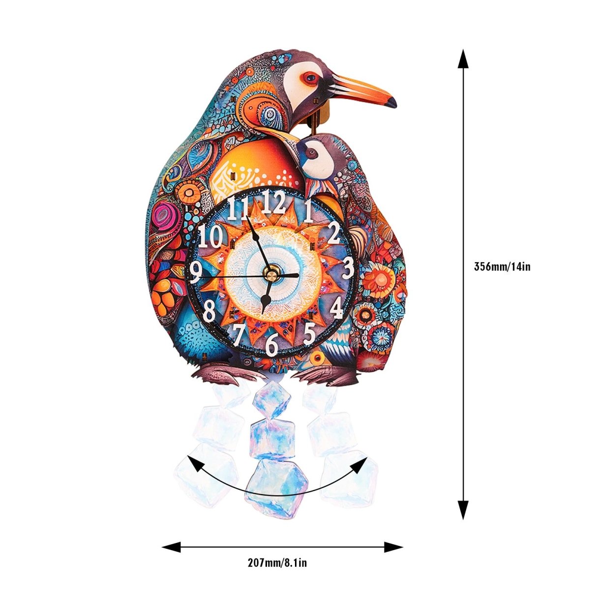 kaayee-clock-kit-penguin-family-holz-puzzleuhr-standard image 2