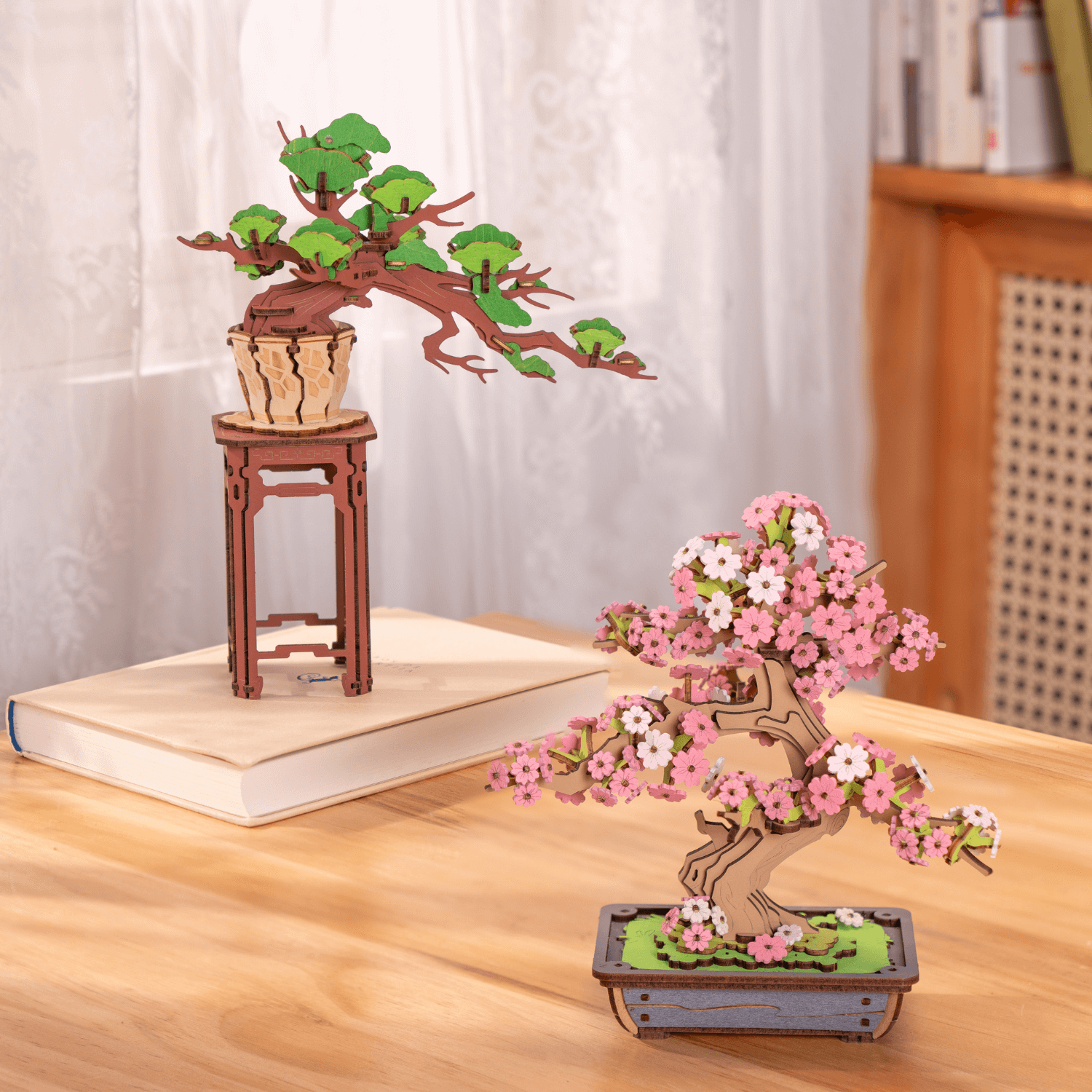 magicholz-3d-puzzle-bonsai-sakura-kiefern-bundle-378-teile image 1