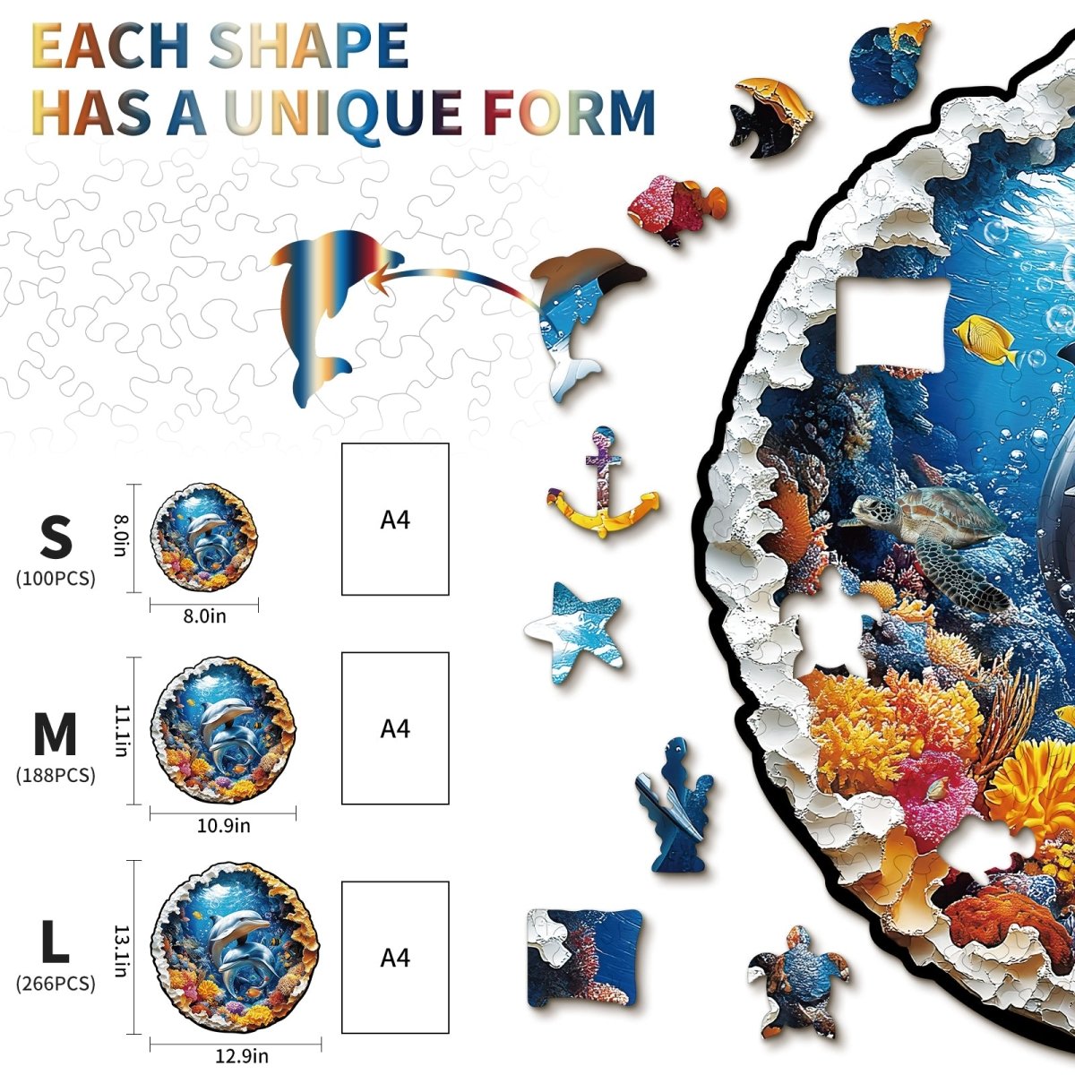 kaayee-wooden-puzzle-beautiful-sea-world-holzpuzzle-delfine-rund image 3