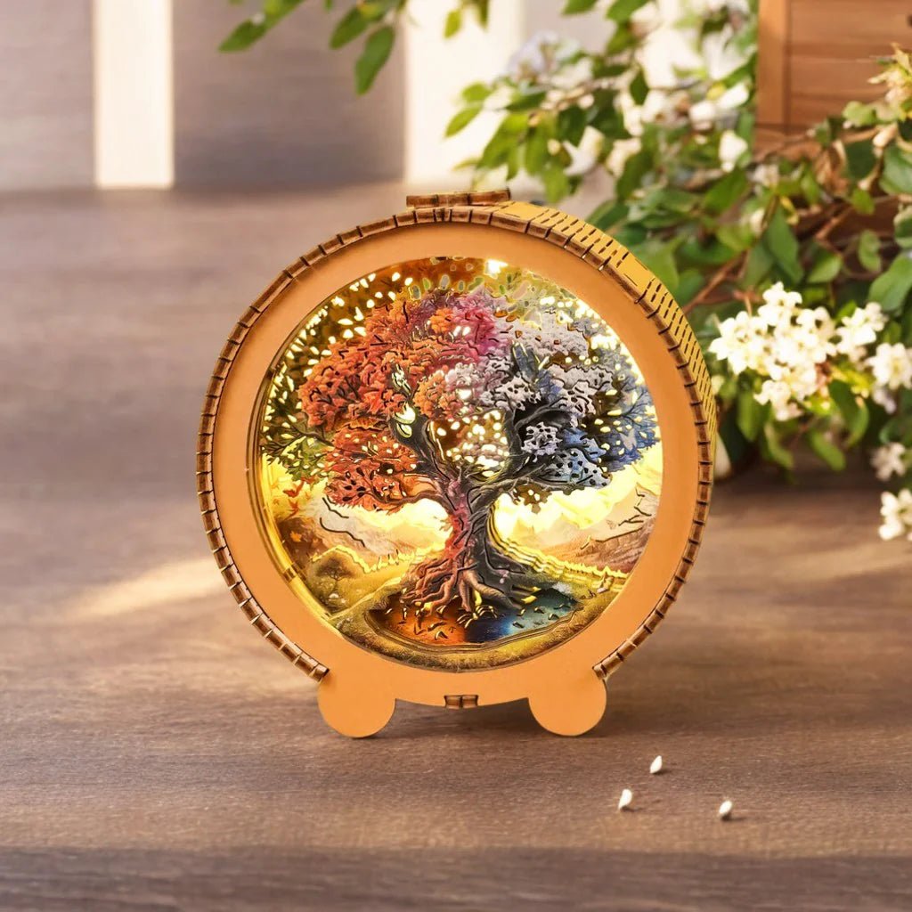 kaayee-tree-of-life-nachtlicht-holz-3d-bastelset-lampe image 2