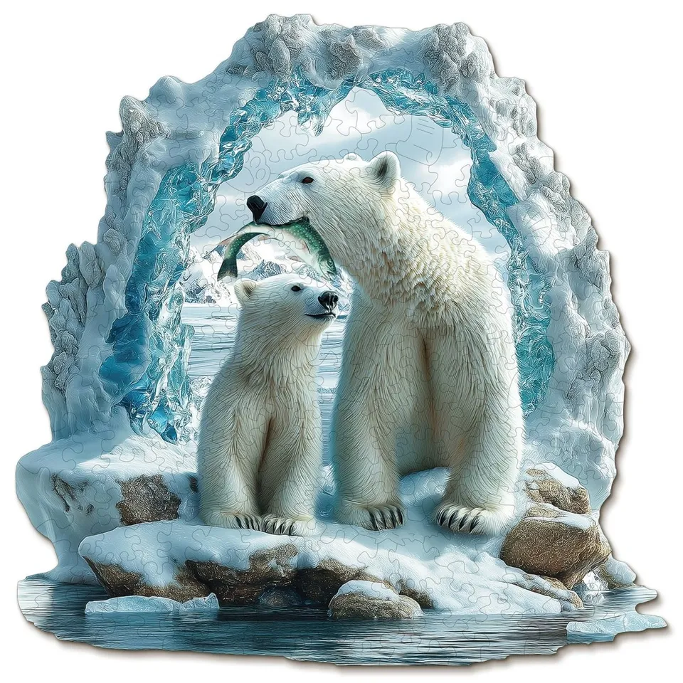 kaayee-wooden-puzzle-polar-bear-holzpuzzle-m-eisb-ren image 1
