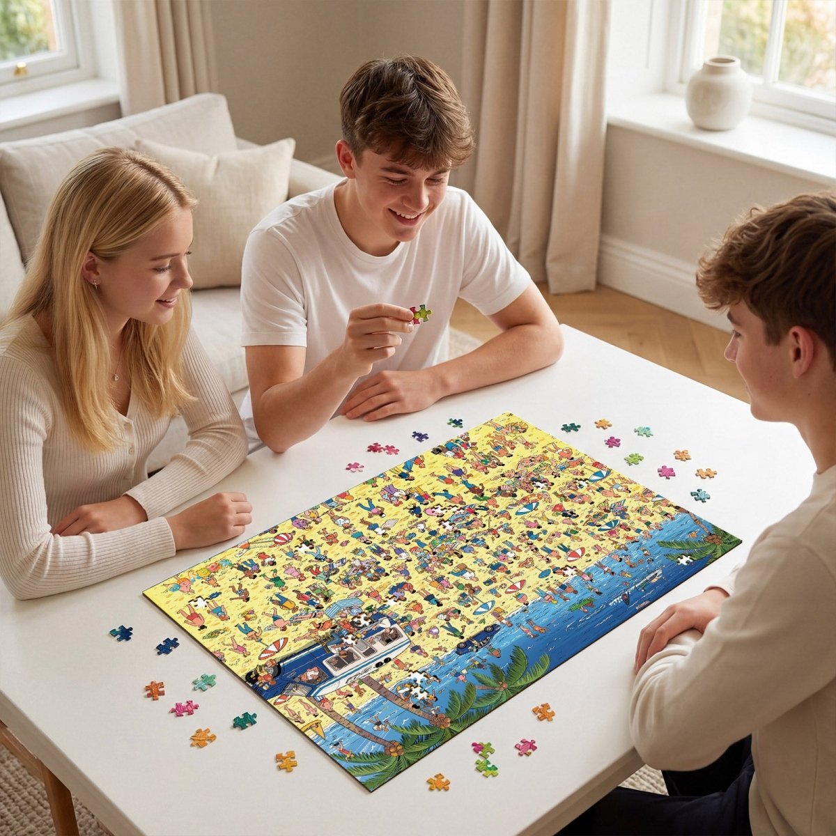 kaayee-1000-teile-puzzle-where-s-zoe-beach-day-strand-suchbild image 5