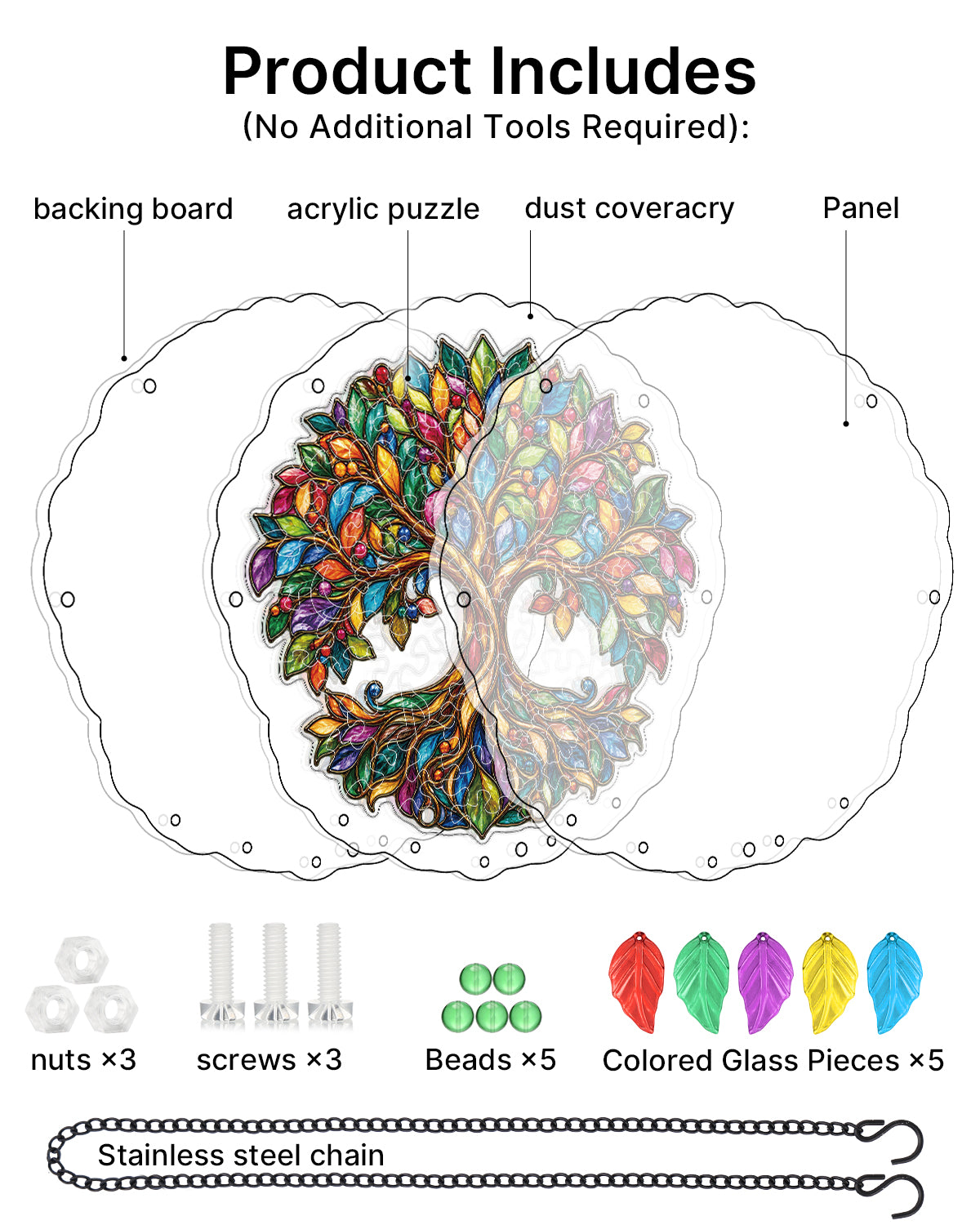 kaayee-wind-chime-tree-of-life-windspiel-small-acryl image 5
