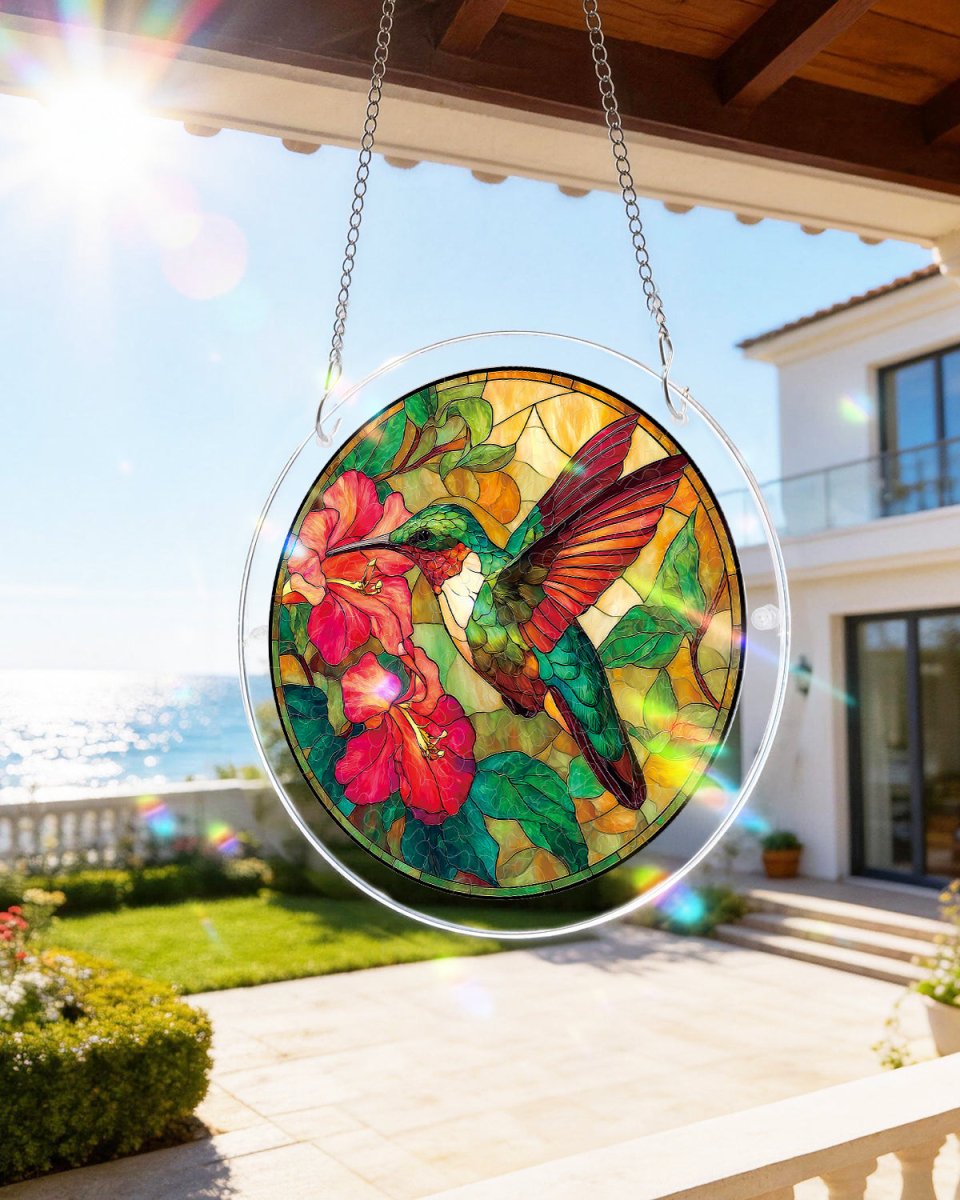 kaayee-suncatcher-puzzle-emerald-flame-kolibri-acryl-medium image 4
