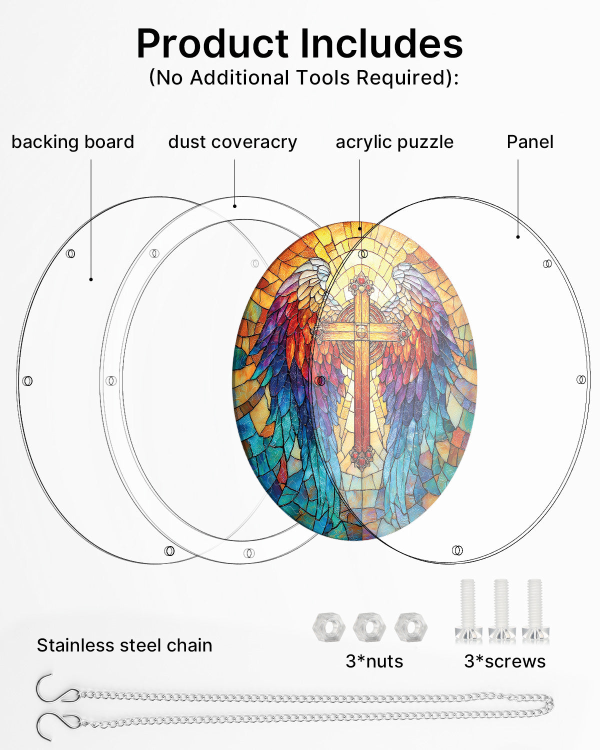 kaayee-suncatcher-rainbow-angel-cross-fensterbild-medium image 7