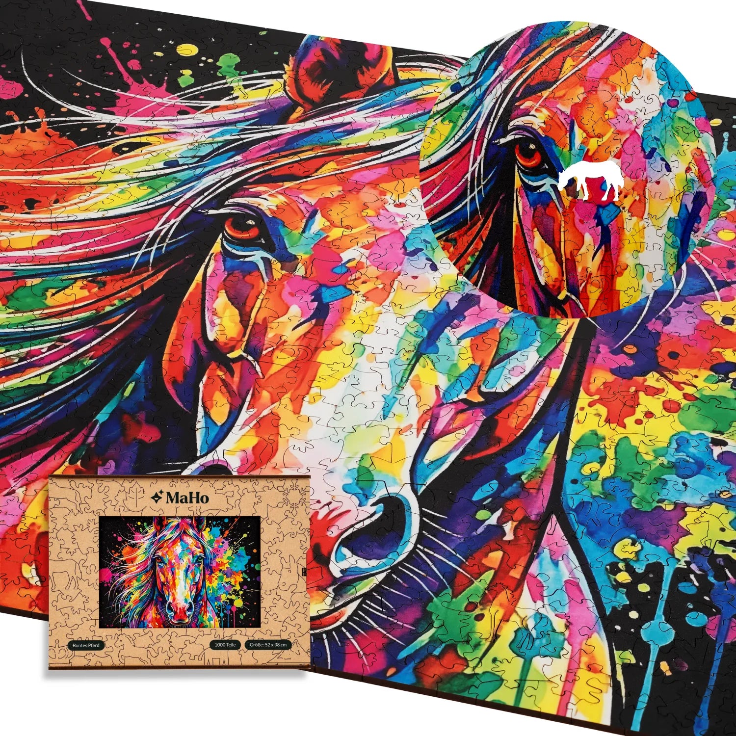 magicholz-buntes-pferd-holzpuzzle-1000-teile image 7