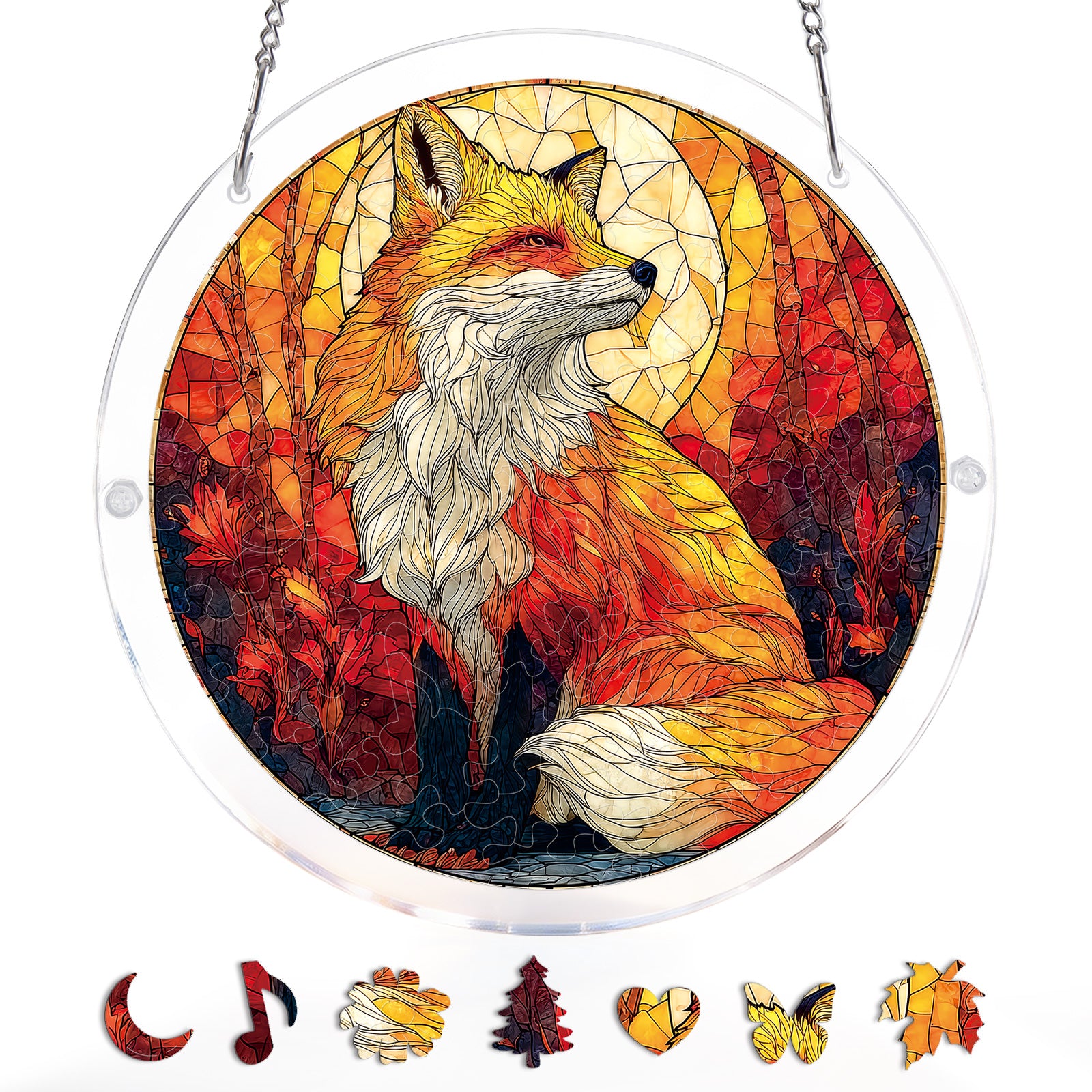 kaayee-suncatcher-puzzle-fox-glow-light-suncatcher-fuchs-small image 3