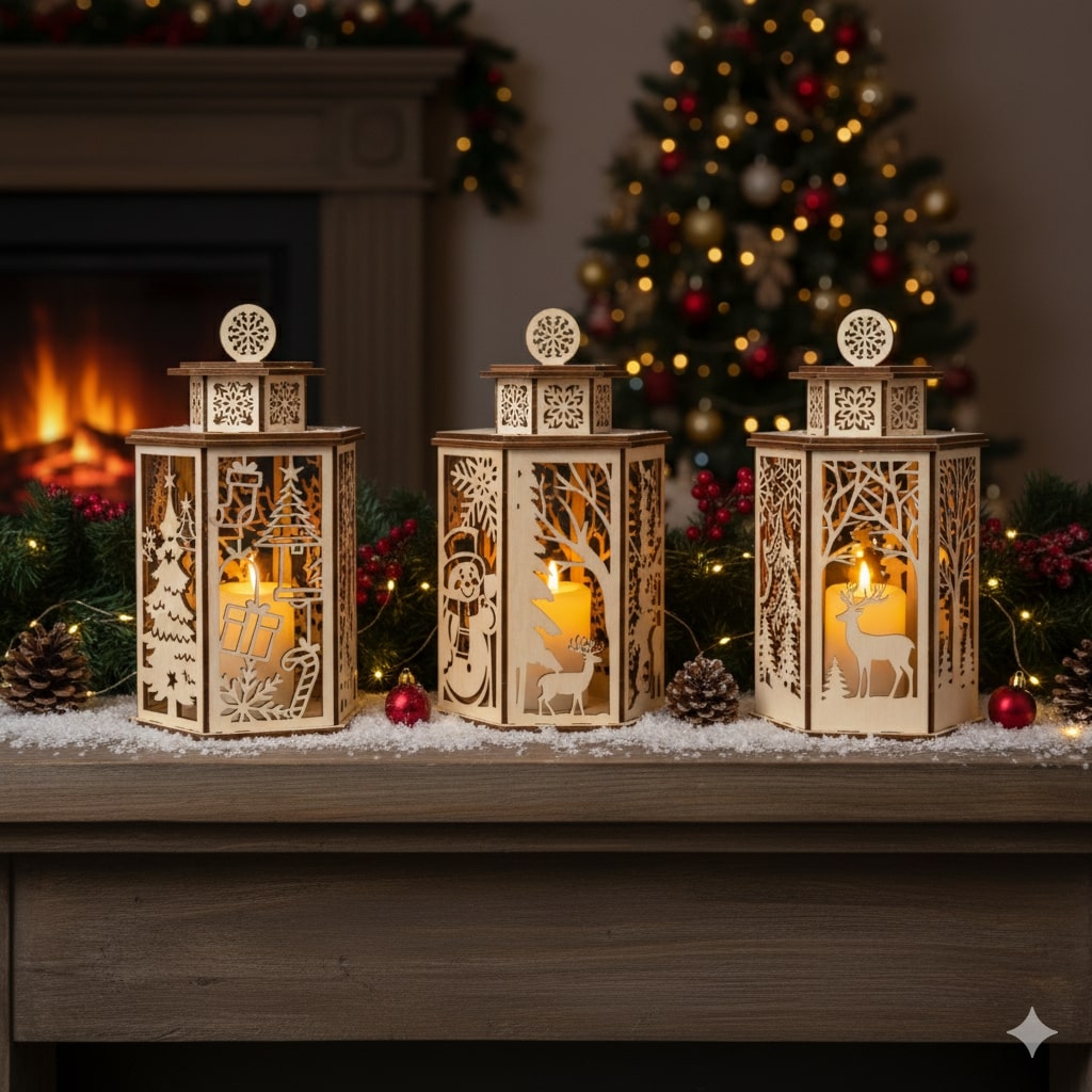 magicholz-weihnachtslaterne-holz-bastelset-weihnachtsbaum-24-teile image 4