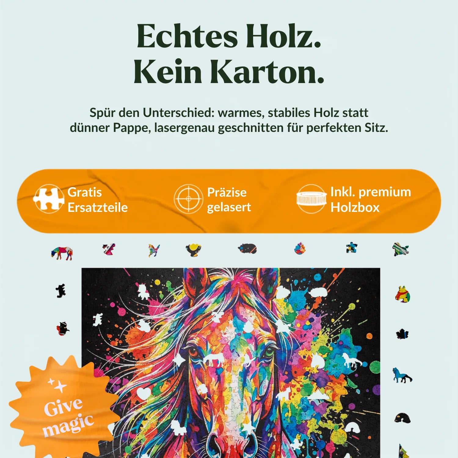 magicholz-buntes-pferd-holzpuzzle-1000-teile image 3