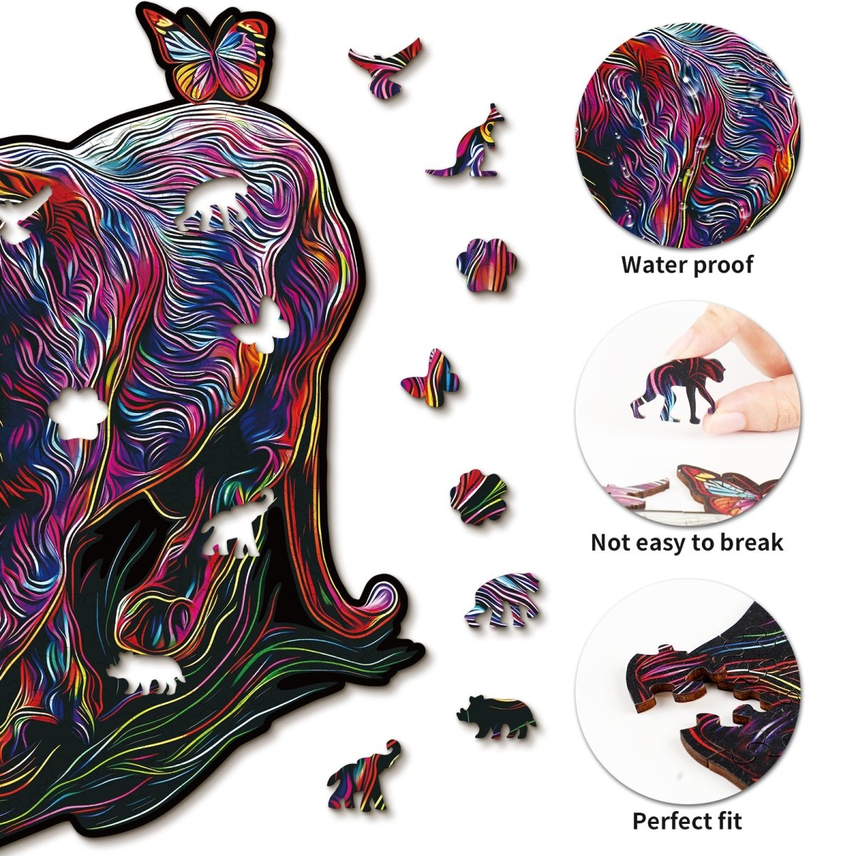 kaayee-wooden-puzzle-dazzing-panther-holzpuzzle-neon image 2