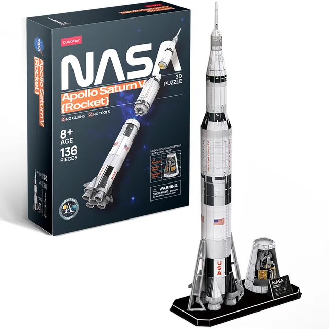 cubicfun-nasa-ds1059h-apollo-saturn-v-3d-puzzle-rakete image 1