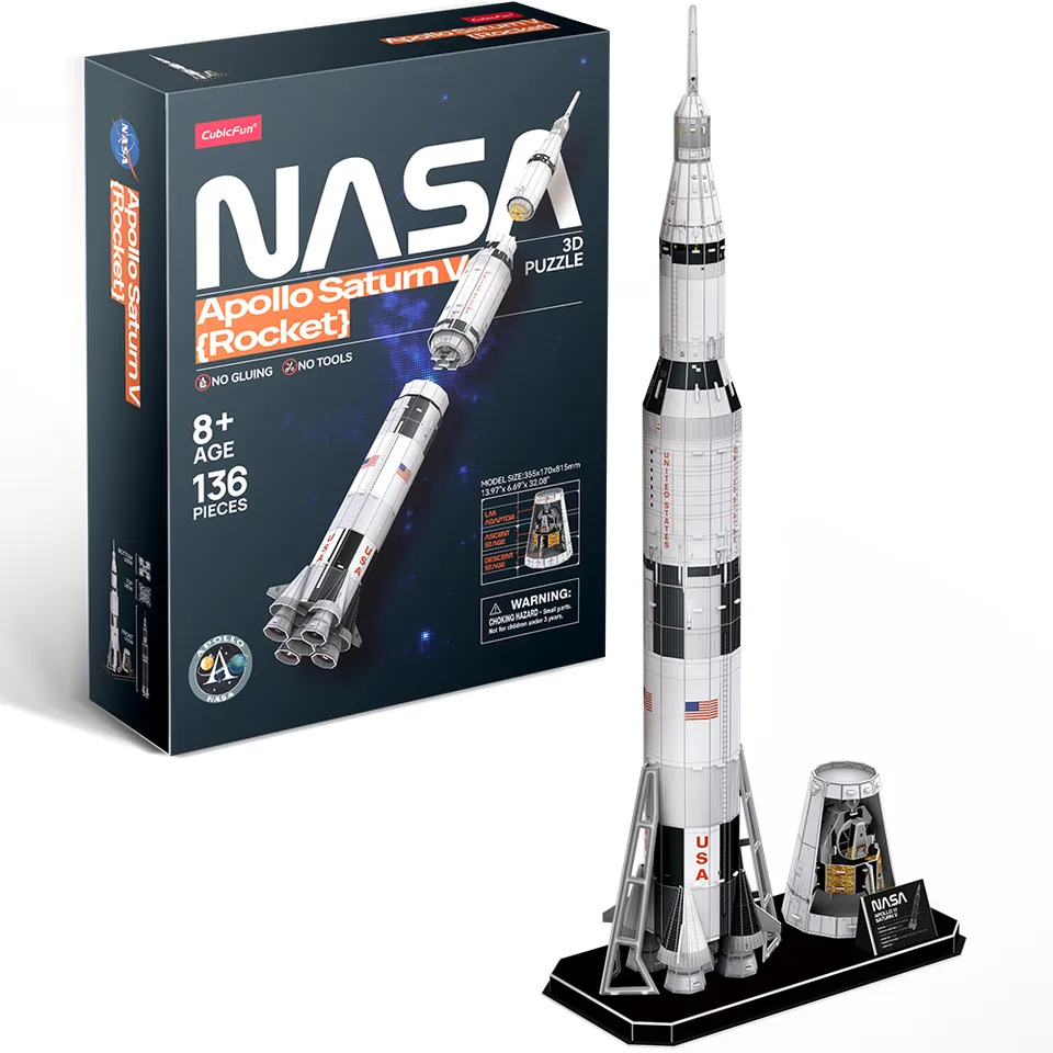 cubicfun-nasa-ds1059h-apollo-saturn-v-3d-puzzle-rakete image 1