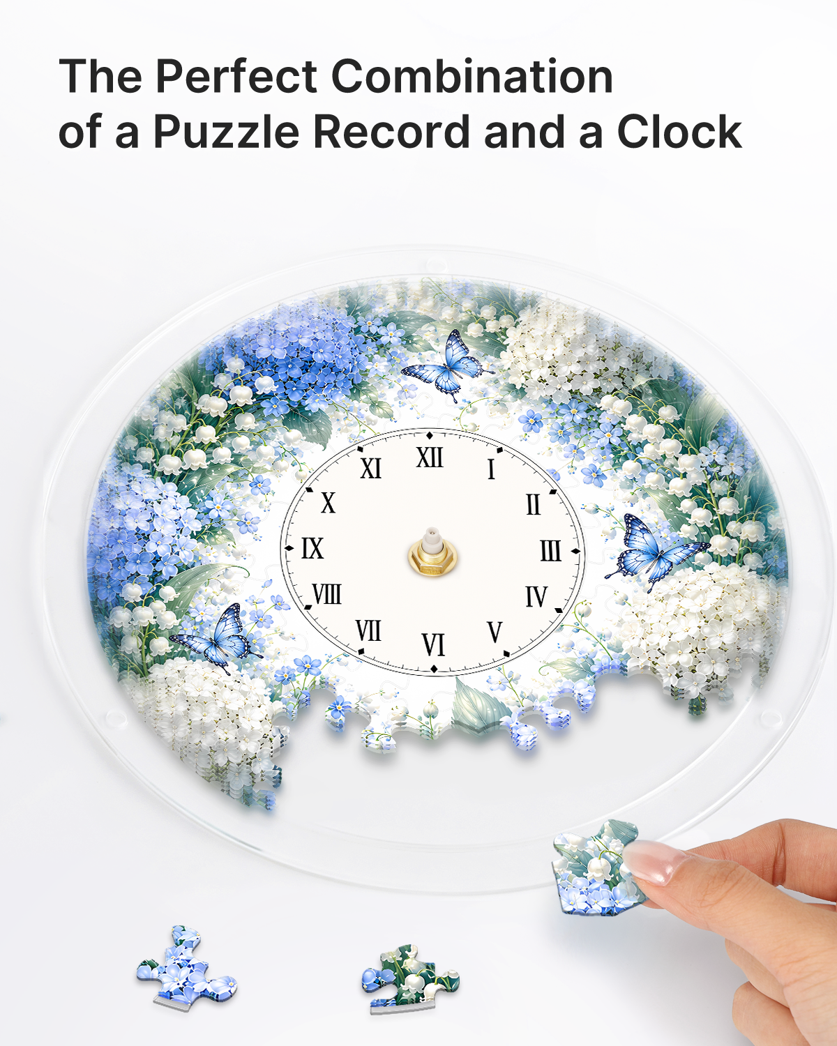 kaayee-clock-kit-hydrangea-garden-puzzle-uhr-regular-acryl image 2