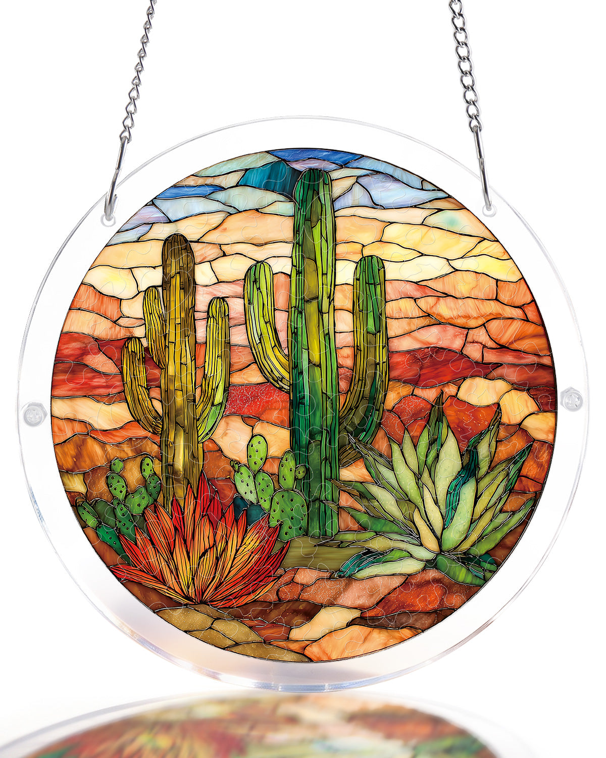 kaayee-suncatcher-puzzle-sunset-cactus-acryl-medium image 1