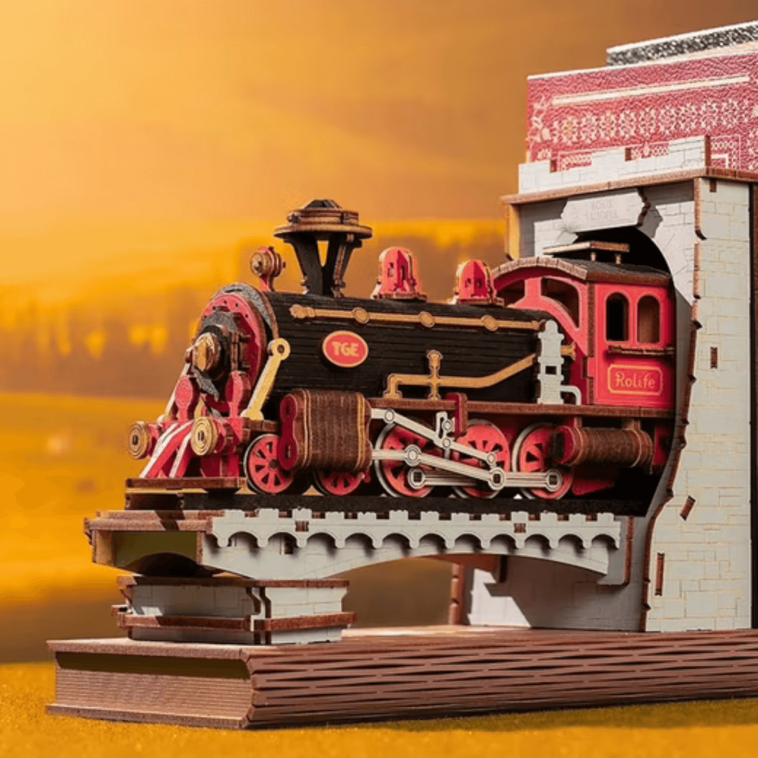 magicholz-book-nook-century-train-lok-313-teile-holzbausatz image 5