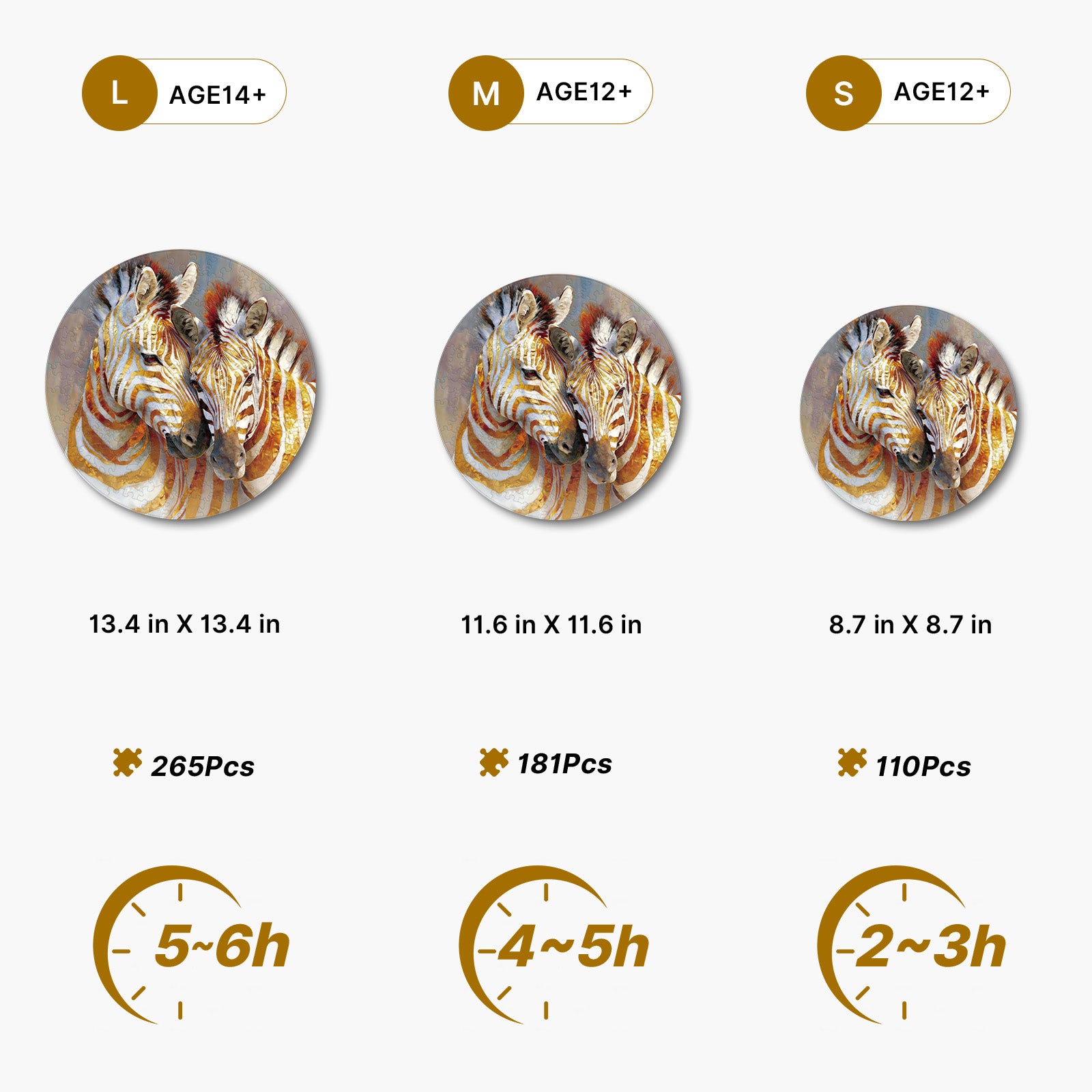 kaayee-wooden-puzzle-gilded-zebra-bond-holzpuzzle-medium-zebra image 5