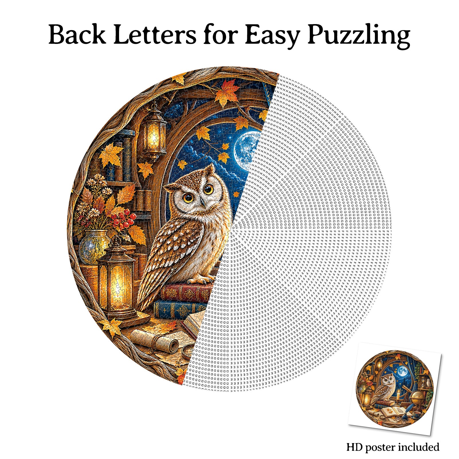 kaayee-cardboard-puzzle-moonlit-owl-study-1000-teile-eco image 8