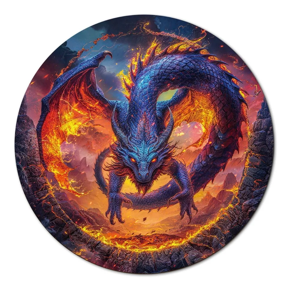 kaayee-cardboard-puzzle-abyssfire-dragon-papppuzzle-1000-drache image 1