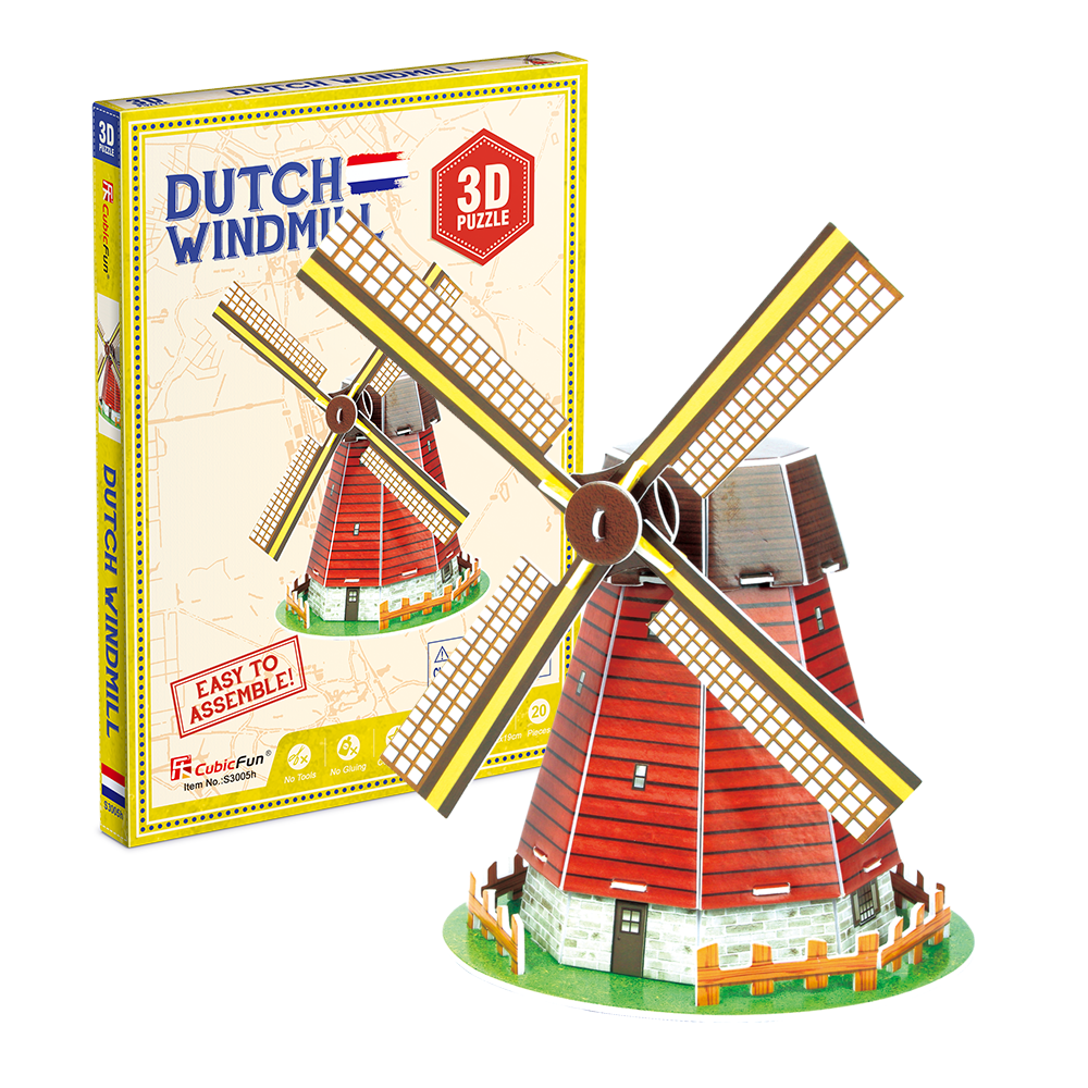 cubic-fun-s3005h-dutch-windmill-3d-puzzle-windm-hle image 1