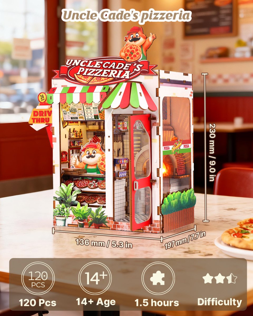 kaayee-uncle-cade-s-pizzeria-book-nook-kit-bastelset image 2