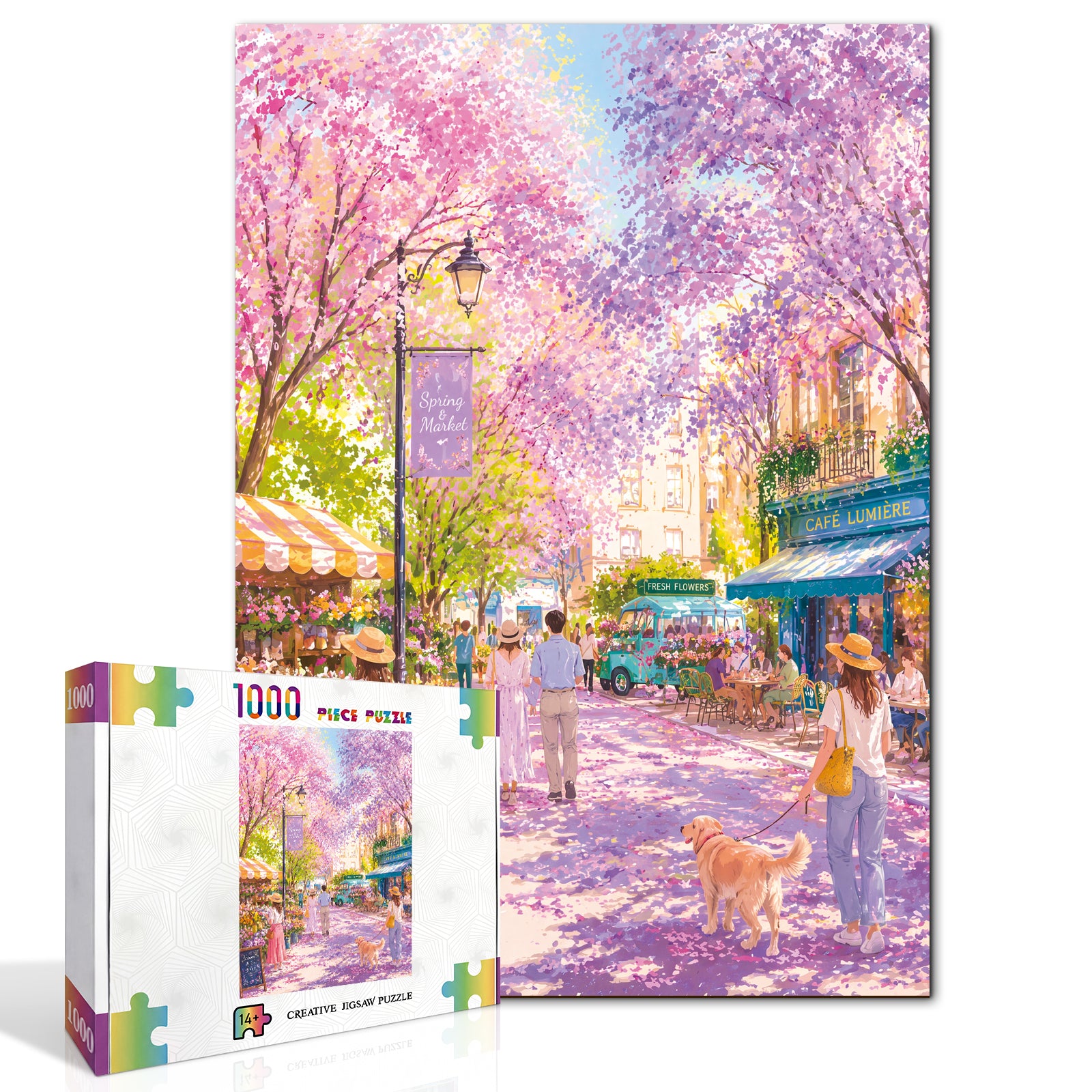 kaayee-whispers-of-sakura-street-puzzle-1000-teile-eco-white-board image 2