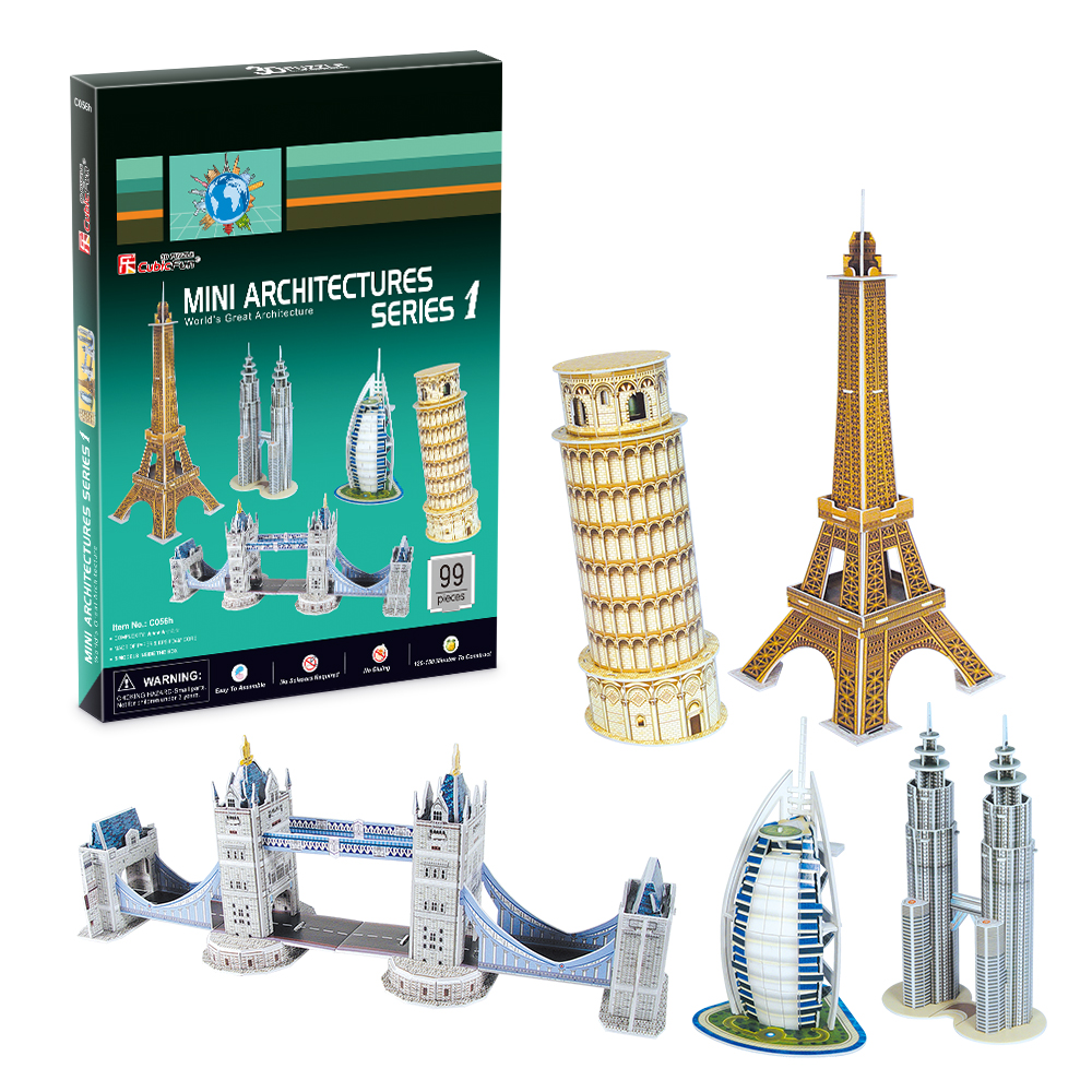 cubicfun-architecture-c056h-mini-series-1-3d-puzzle-set image 1