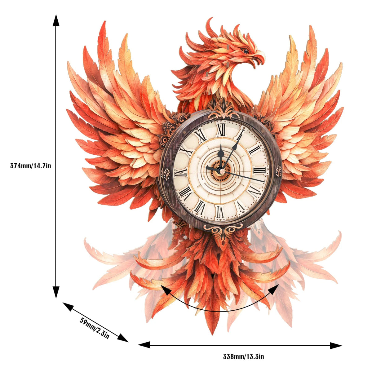 kaayee-clock-kit-flame-phoenix-holzuhr-bausatz-ph-nix image 3