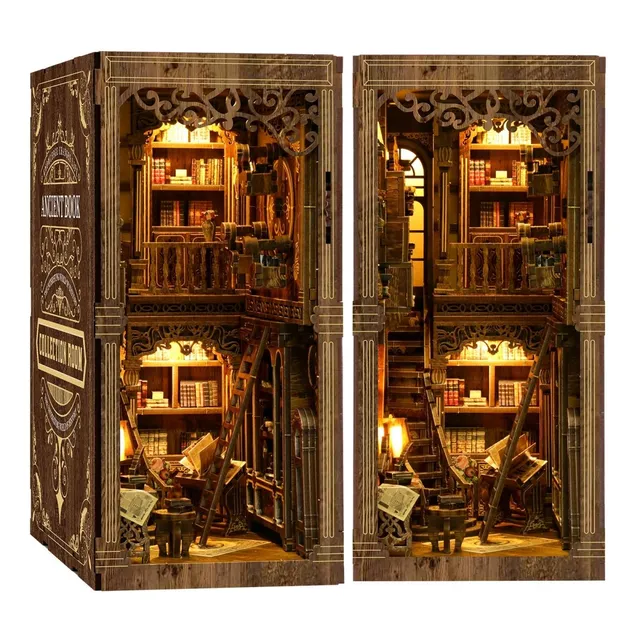 kaayee-book-nook-kit-antique-book-collection-room-book-nook-diy image 1