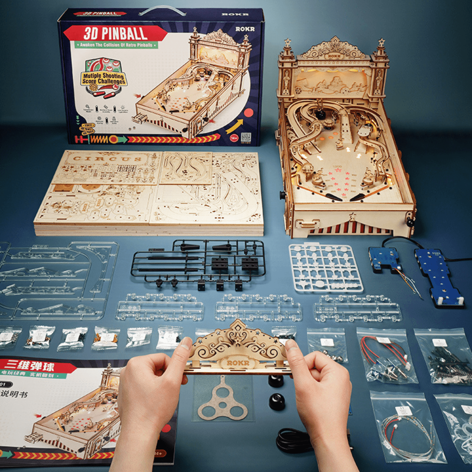 magicholz-pinball-maschine-holz-flipper-bausatz-starter-kit image 3