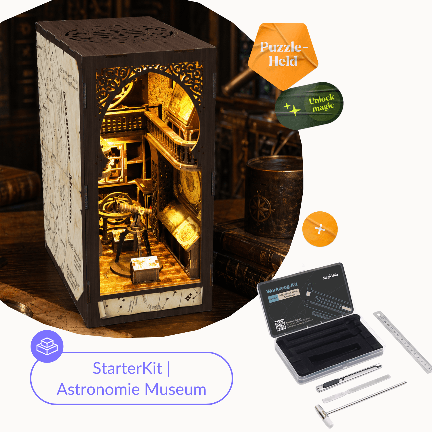 magicholz-book-nook-astronomie-museum-bastel-set-starter-kit image 2