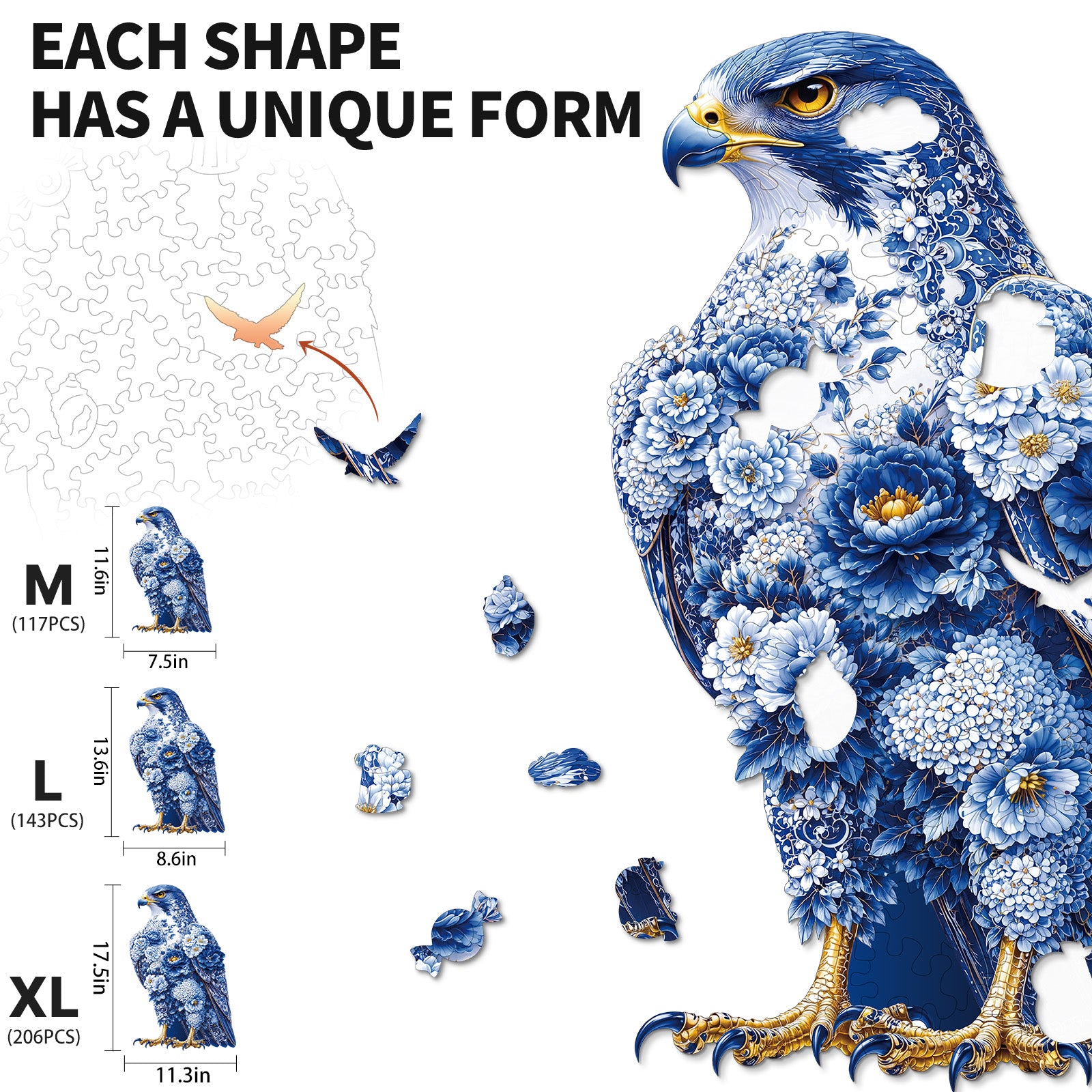 kaayee-blue-blossom-eagle-holzpuzzle-medium-adler image 3