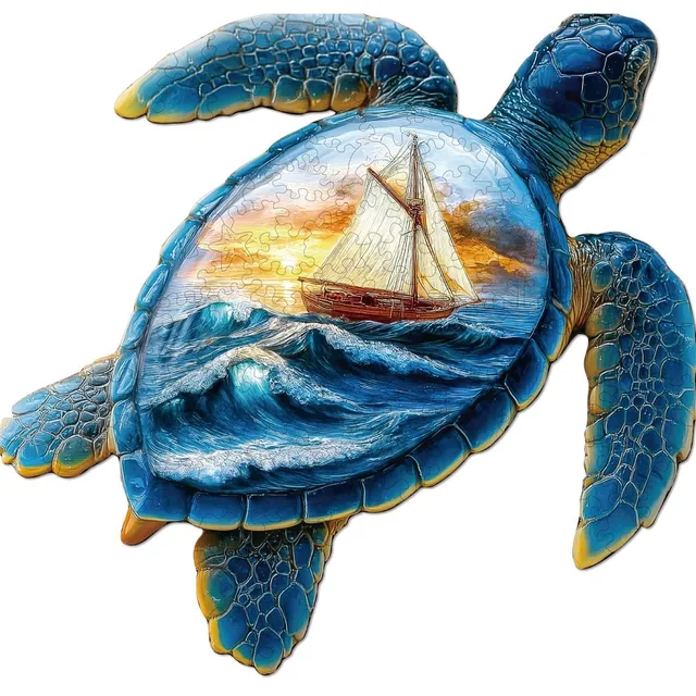 kaayee-wooden-puzzle-wave-voyager-holzpuzzle-schildkr-te-small image 1