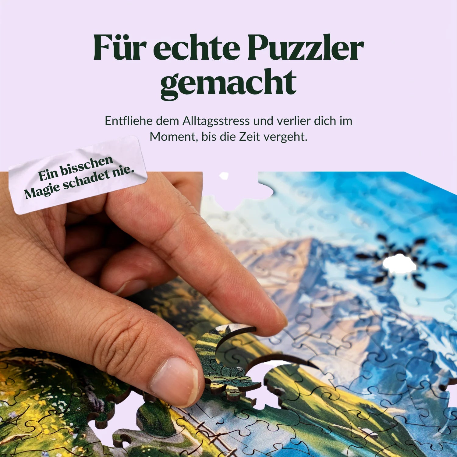 magicholz-wanddeko-alpenpanorama-mit-bergsee-puzzle-500-teile image 5