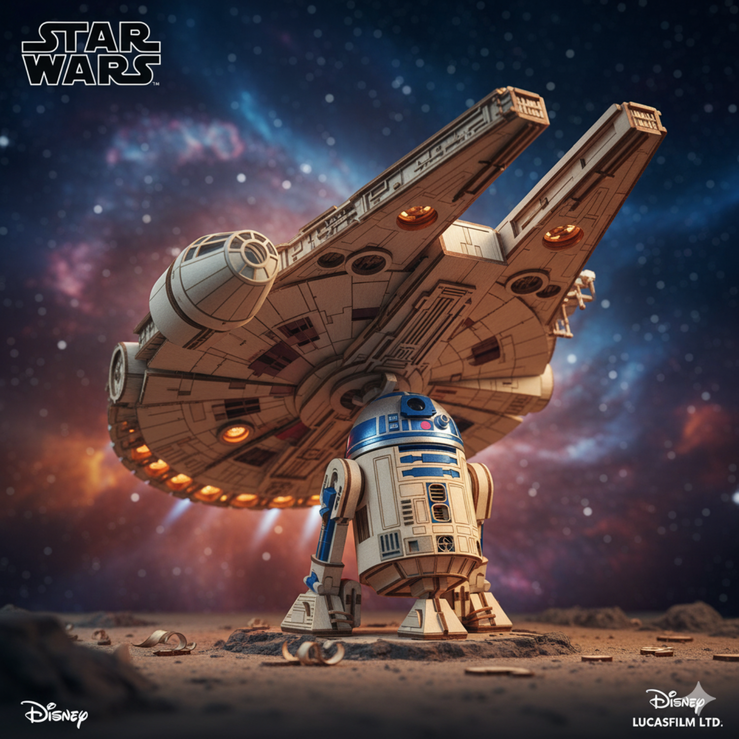 magicholz-mission-rebellion-r2-d2-falcon-holzbausatz-set image 2