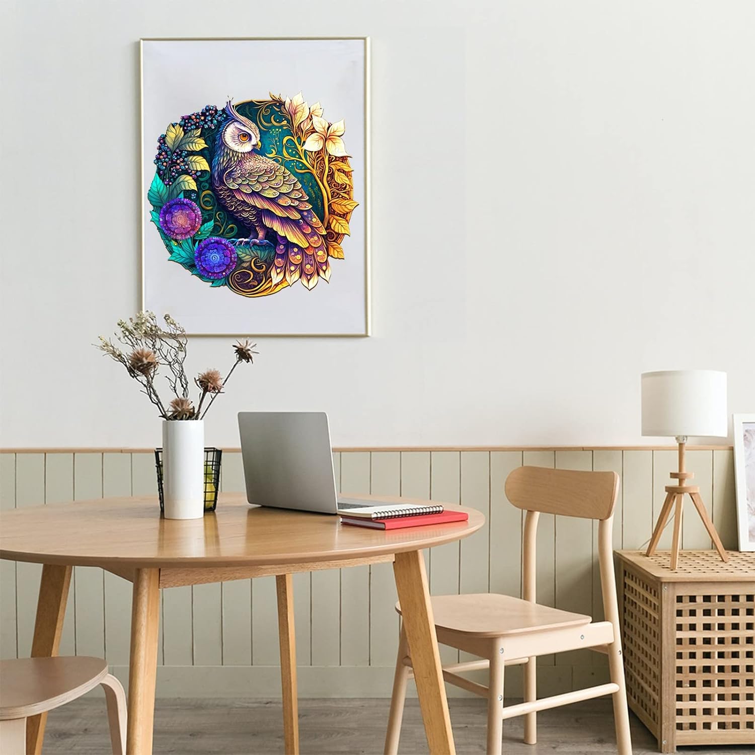 jigfoxy-mandala-owl-holzpuzzle-100-teile-s-rund-eule image 3